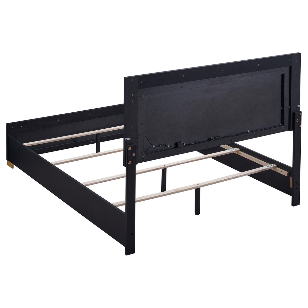 Marceline Black 4-Piece Eastern King Bedroom Set with LED Headboard