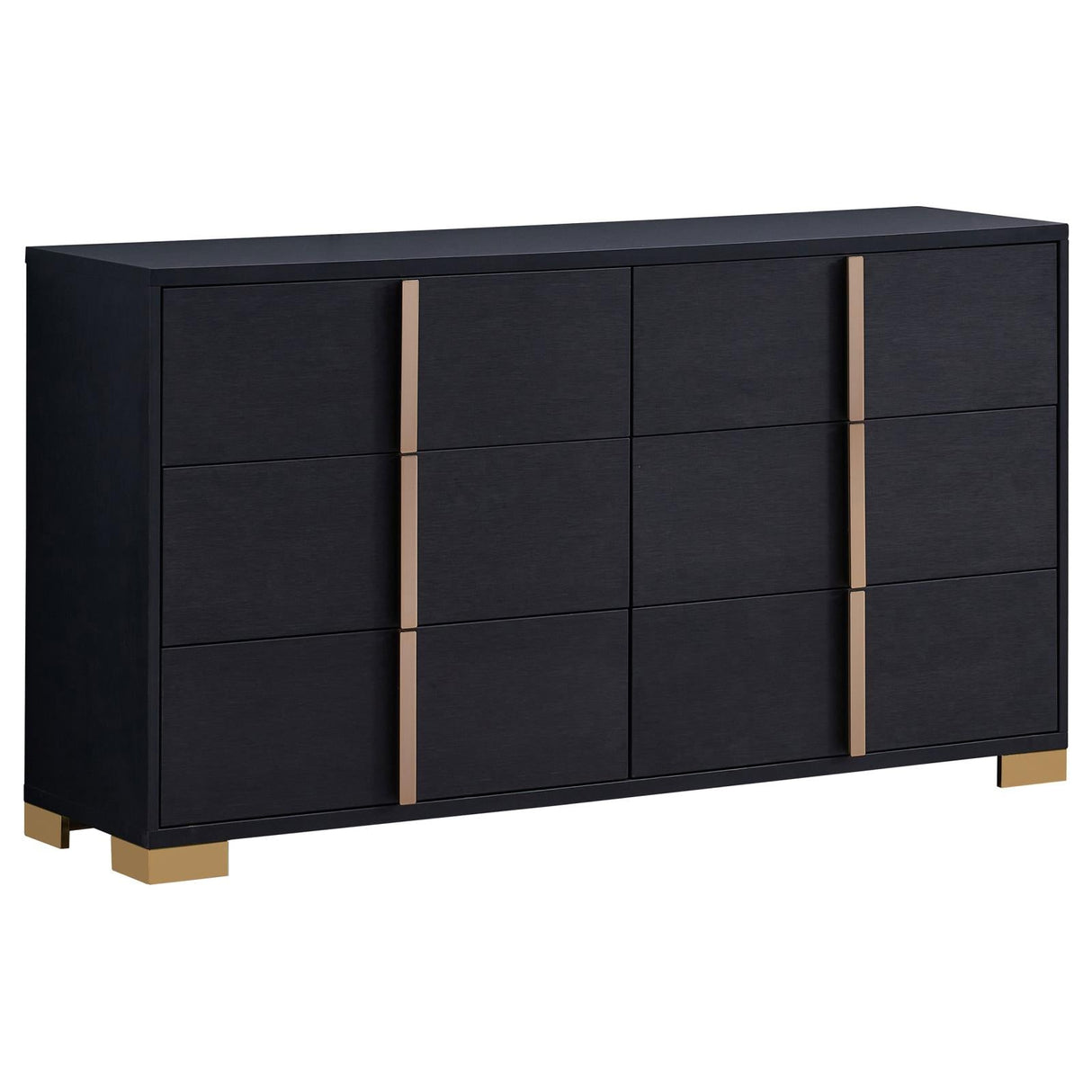 Marceline Black 4-Piece Eastern King Bedroom Set with LED Headboard