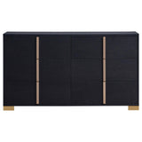 Marceline Black 4-Piece Eastern King Bedroom Set with LED Headboard