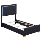 Marceline Black 4-Piece Twin Bedroom Set with LED Headboard