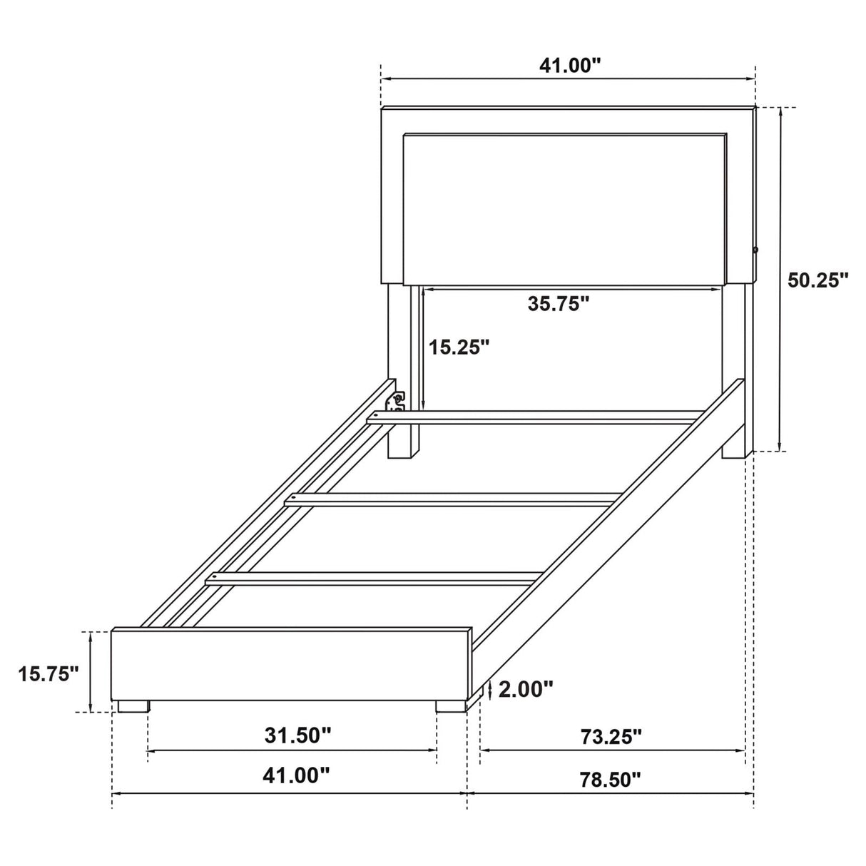 Marceline White 4-Piece Twin Bedroom Set with LED Headboard