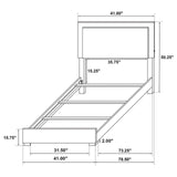 Marceline White 4-Piece Twin Bedroom Set with LED Headboard