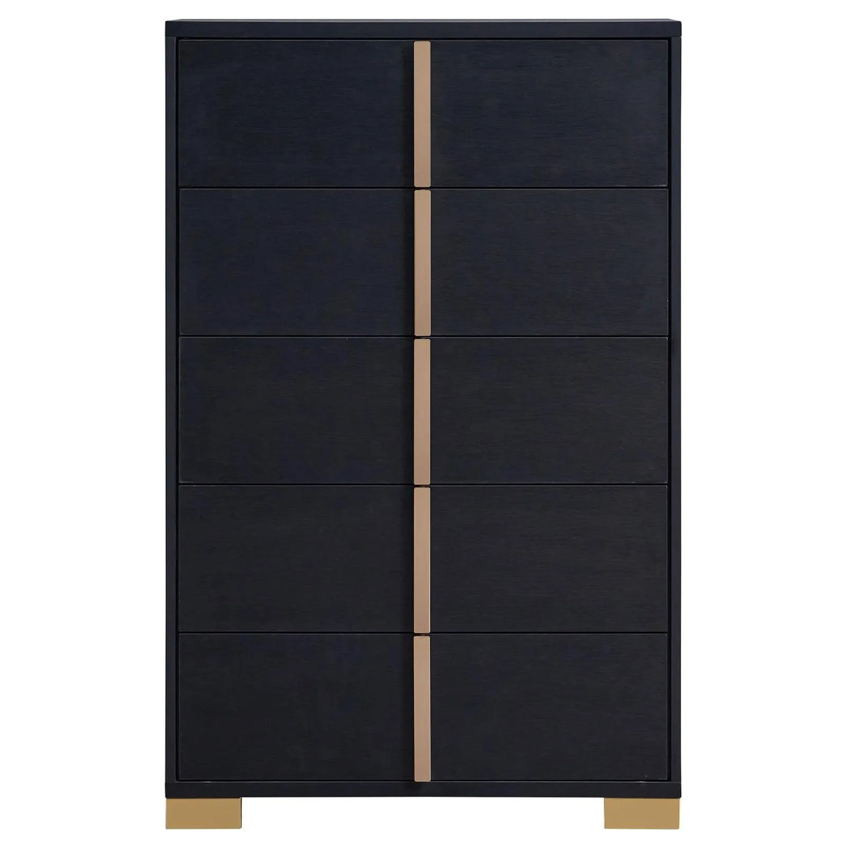 Marceline 5-drawer Chest Black by Coaster at Eve Furniture