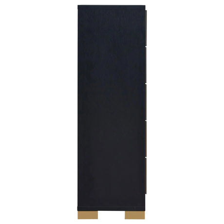 Marceline 5-drawer Chest Black by Coaster at Eve Furniture