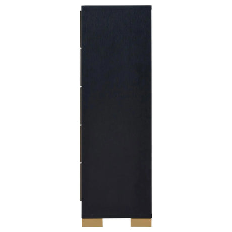 Marceline 5-drawer Chest Black by Coaster at Eve Furniture