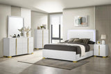 Marceline 5-drawer Chest White by Coaster at Eve Furniture