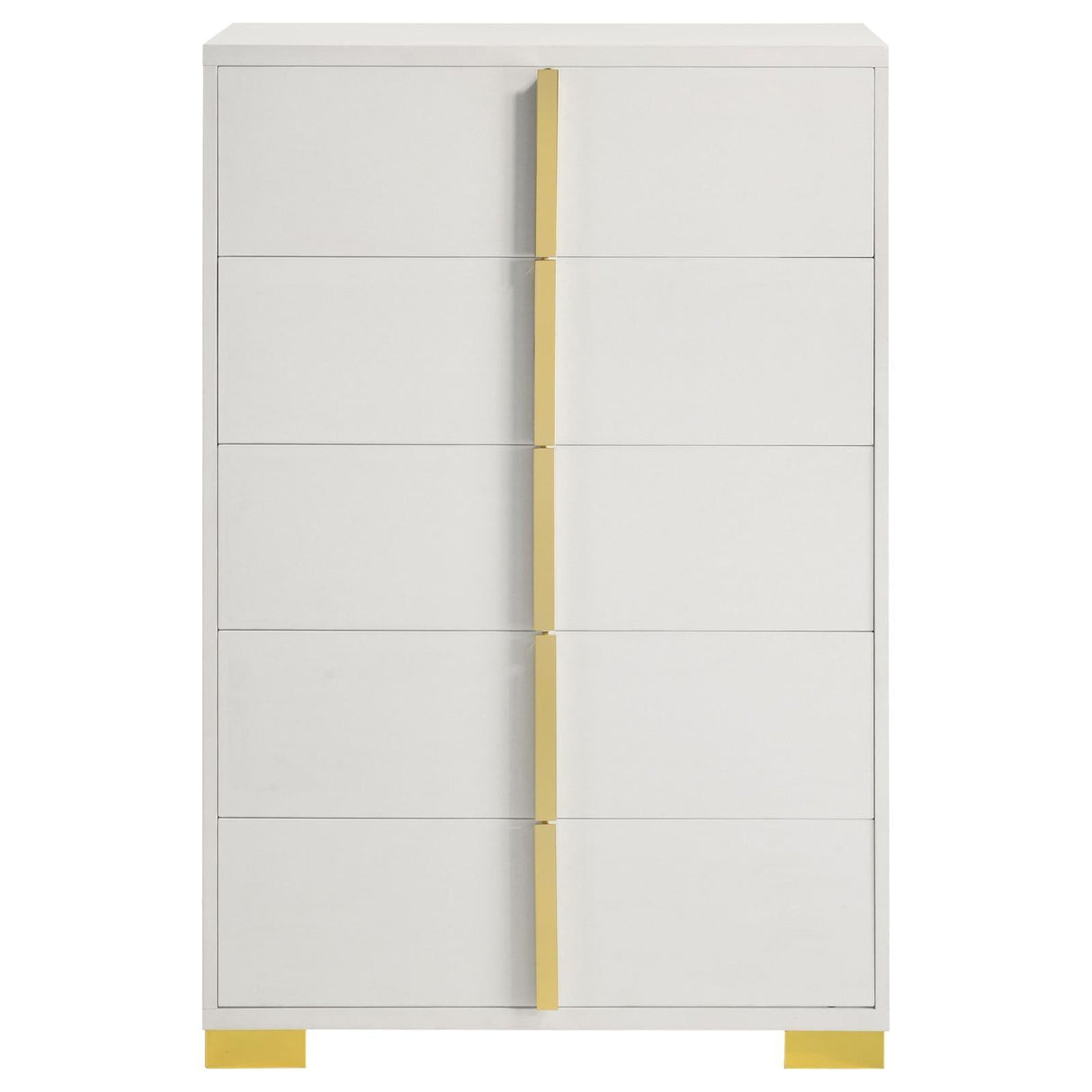 Marceline 5-drawer Chest White by Coaster at Eve Furniture