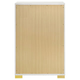 Marceline 5-drawer Chest White by Coaster at Eve Furniture