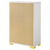 Marceline 5-drawer Chest White by Coaster at Eve Furniture