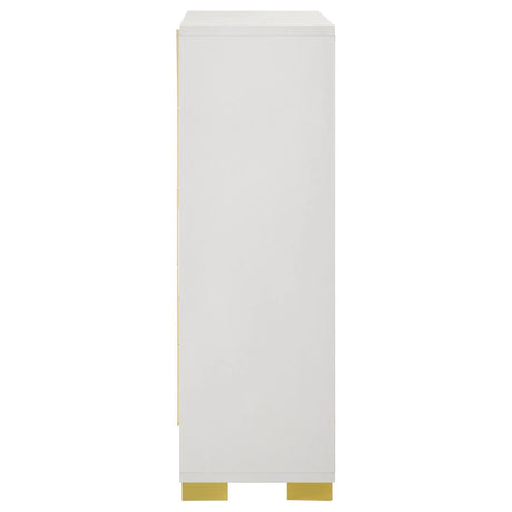 Marceline 5-drawer Chest White by Coaster at Eve Furniture