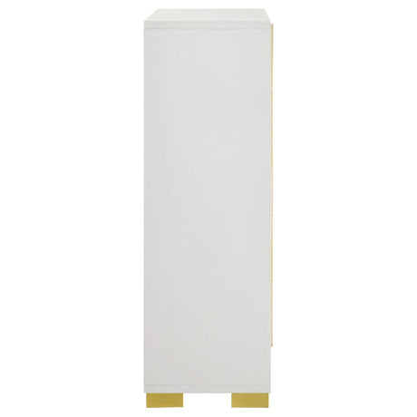 Marceline 5-drawer Chest White by Coaster at Eve Furniture