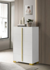 Marceline 5-drawer Chest White by Coaster at Eve Furniture