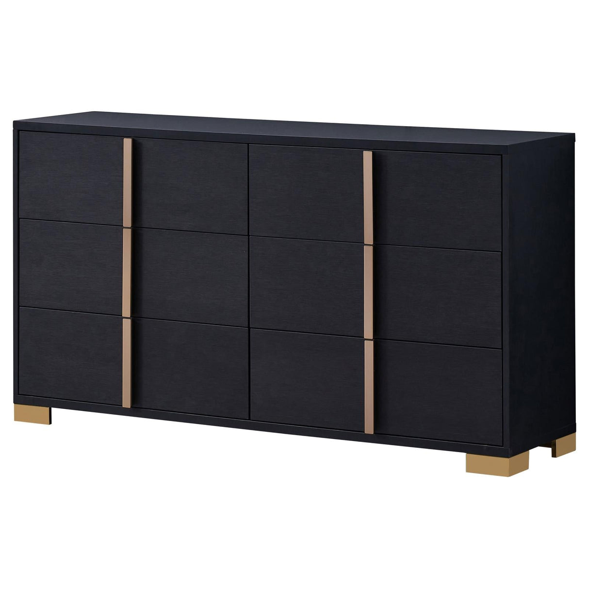 Marceline 6-drawer Dresser Black