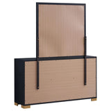 Marceline 6-drawer Dresser with Mirror Black by Coaster at Eve Furniture