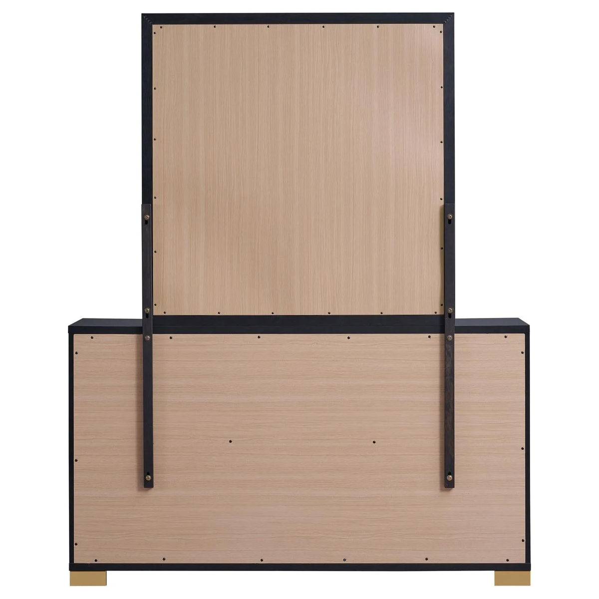 Marceline 6-drawer Dresser with Mirror Black by Coaster at Eve Furniture