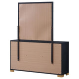 Marceline 6-drawer Dresser with Mirror Black by Coaster at Eve Furniture