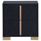 Marceline Black 2-drawer Nightstand by Coaster at Eve Furniture