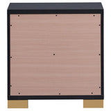 Marceline Black 2-drawer Nightstand by Coaster at Eve Furniture