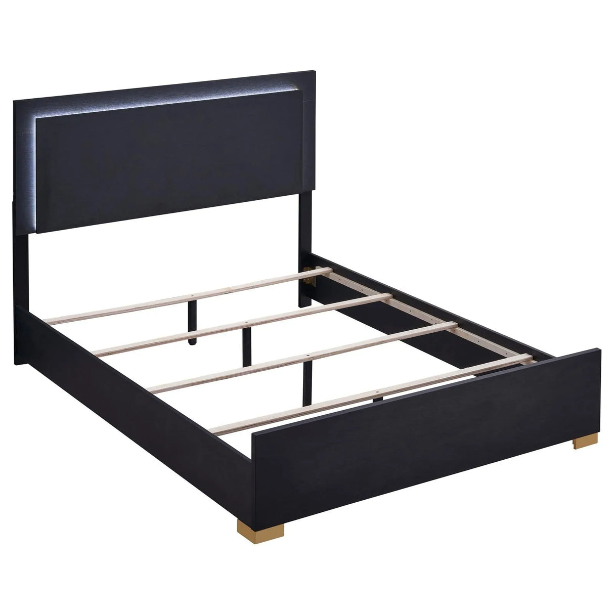 Marceline Black 4-Piece Full Bedroom Set with LED Headboard by Coaster at Eve Furniture
