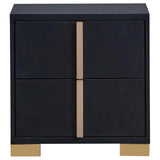 Marceline Black 4-Piece Twin Bedroom Set with LED Headboard by Coaster at Eve Furniture