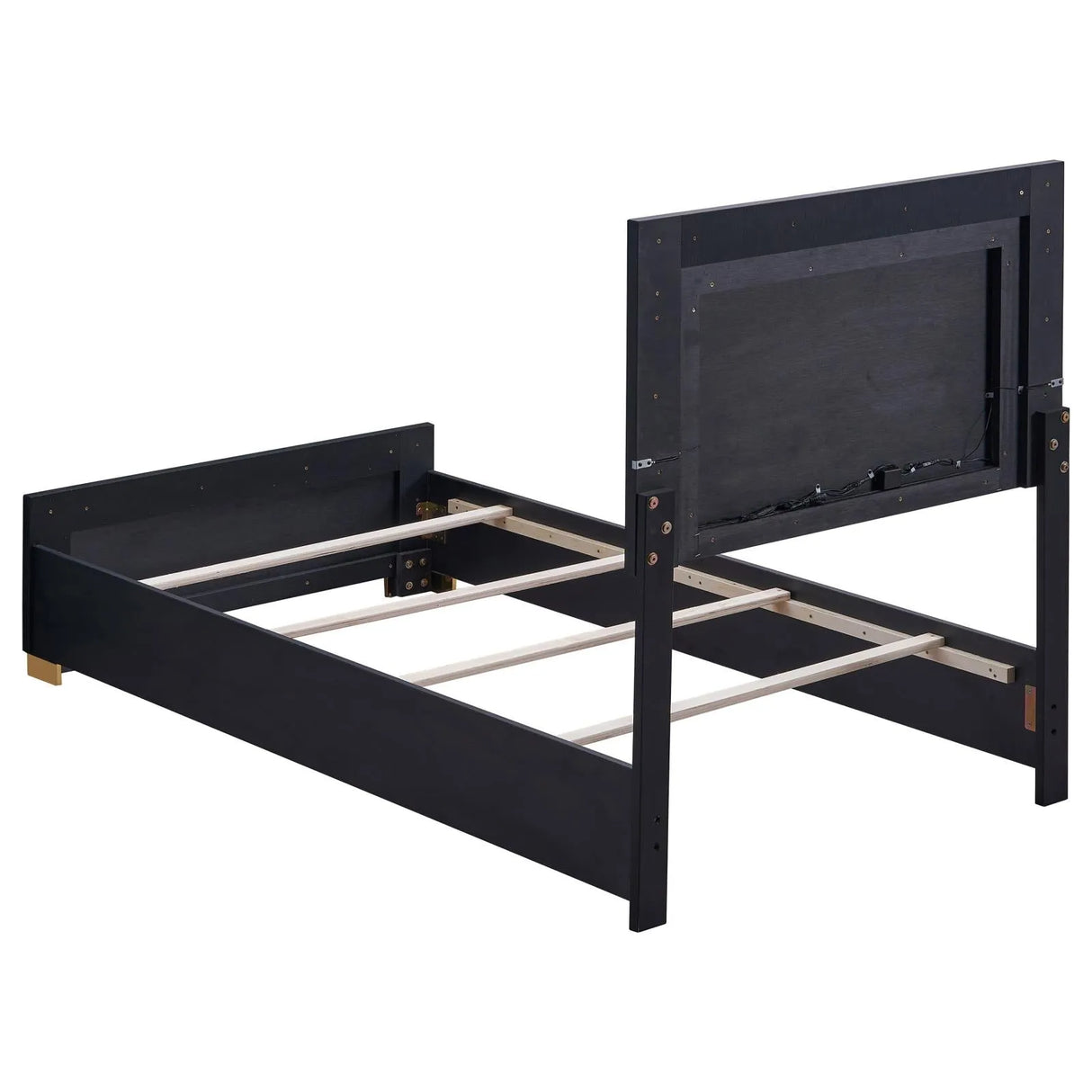 Marceline Black 4-Piece Twin Bedroom Set with LED Headboard by Coaster at Eve Furniture