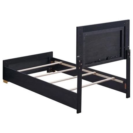 Marceline Black 4-Piece Twin Bedroom Set with LED Headboard by Coaster at Eve Furniture