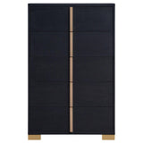 Marceline Black 5-Piece Full Bedroom Set with LED Headboard by Coaster at Eve Furniture