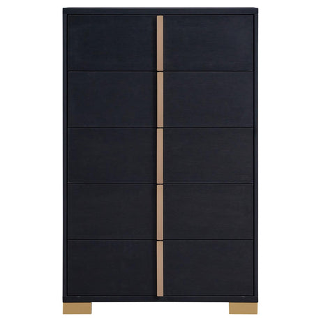 Marceline Black 5-Piece Full Bedroom Set with LED Headboard by Coaster at Eve Furniture