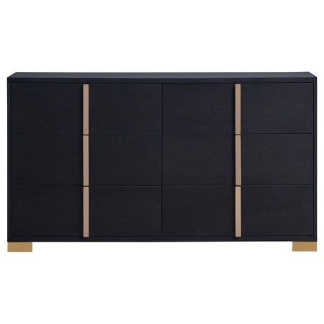 Marceline Black 5-Piece Full Bedroom Set with LED Headboard by Coaster at Eve Furniture