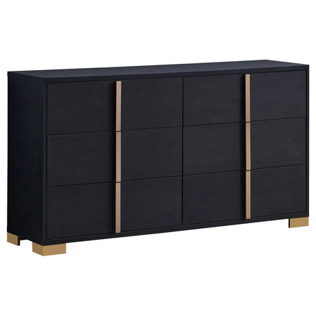 Marceline Black 5-Piece Queen Bedroom Set with LED Headboard by Coaster at Eve Furniture