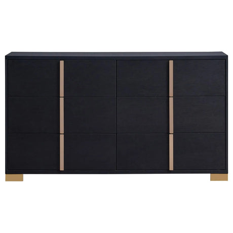 Marceline Black 5-Piece Queen Bedroom Set with LED Headboard by Coaster at Eve Furniture