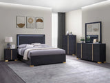 Marceline Black 5-Piece Queen Bedroom Set with LED Headboard by Coaster at Eve Furniture