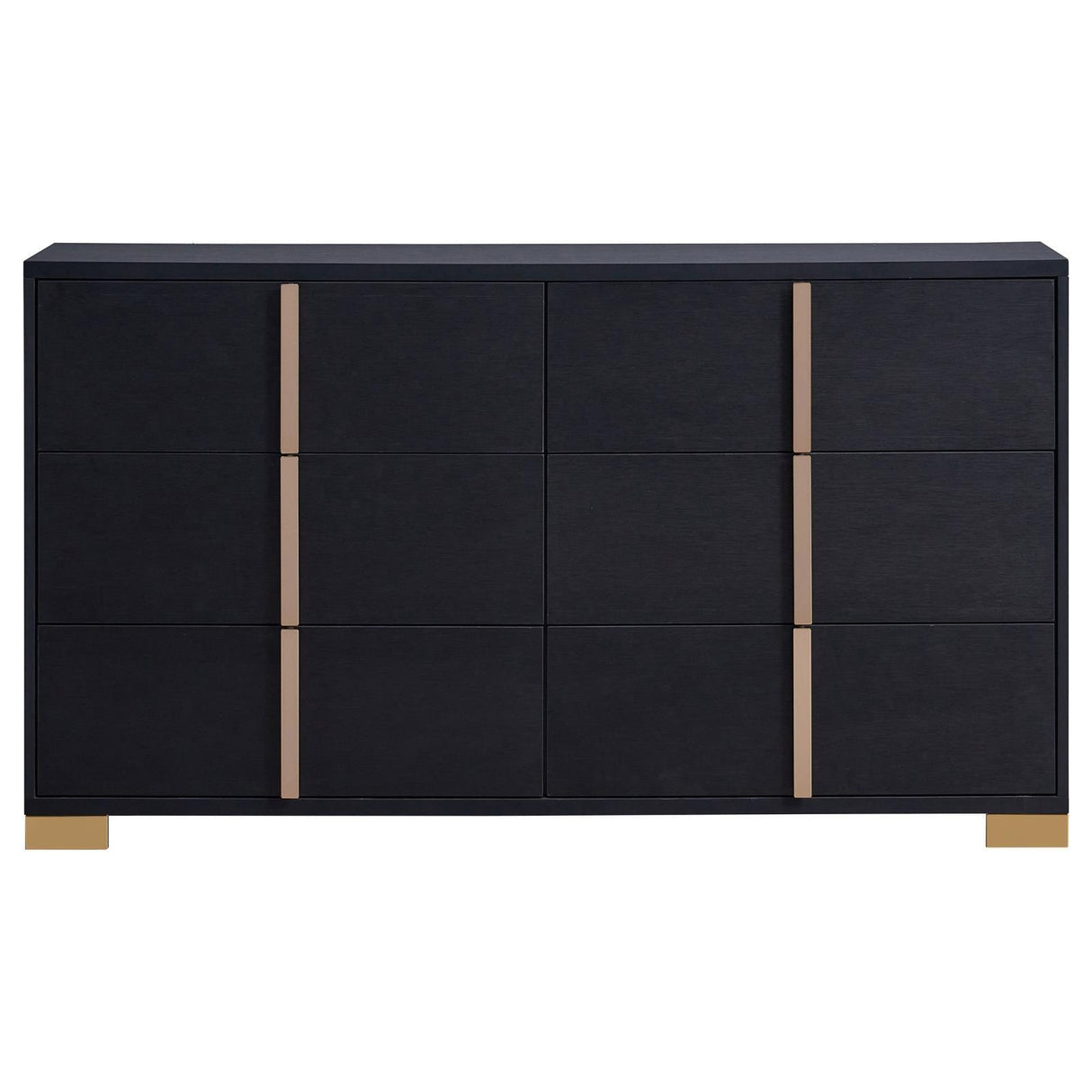 Marceline Black 6-drawer Dresser by Coaster at Eve Furniture