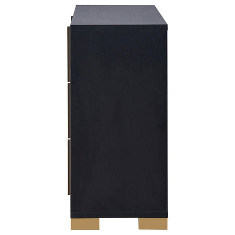 Marceline Black 6-drawer Dresser by Coaster at Eve Furniture