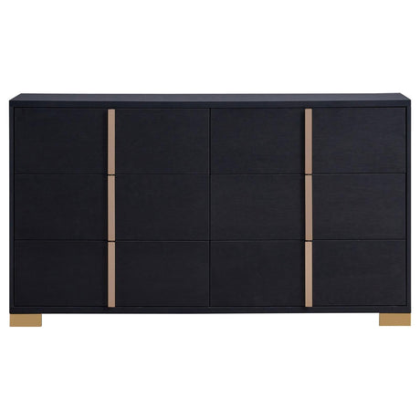 Marceline Black 6-drawer Dresser by Coaster at Eve Furniture