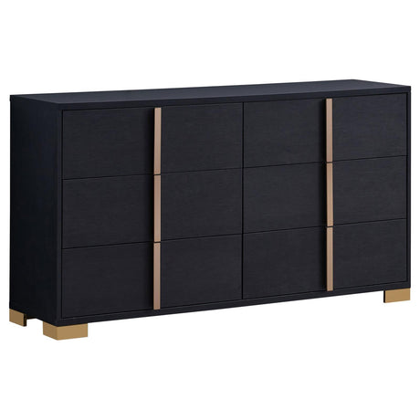 Marceline Black 6-drawer Dresser by Coaster at Eve Furniture