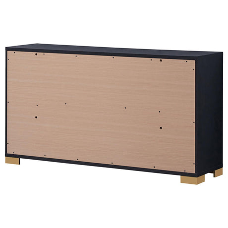 Marceline Black 6-drawer Dresser by Coaster at Eve Furniture