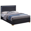 Marceline Black Eastern King Bed with LED Headboard by Coaster at Eve Furniture