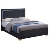 Marceline Black Eastern King Bed with LED Headboard by Coaster at Eve Furniture
