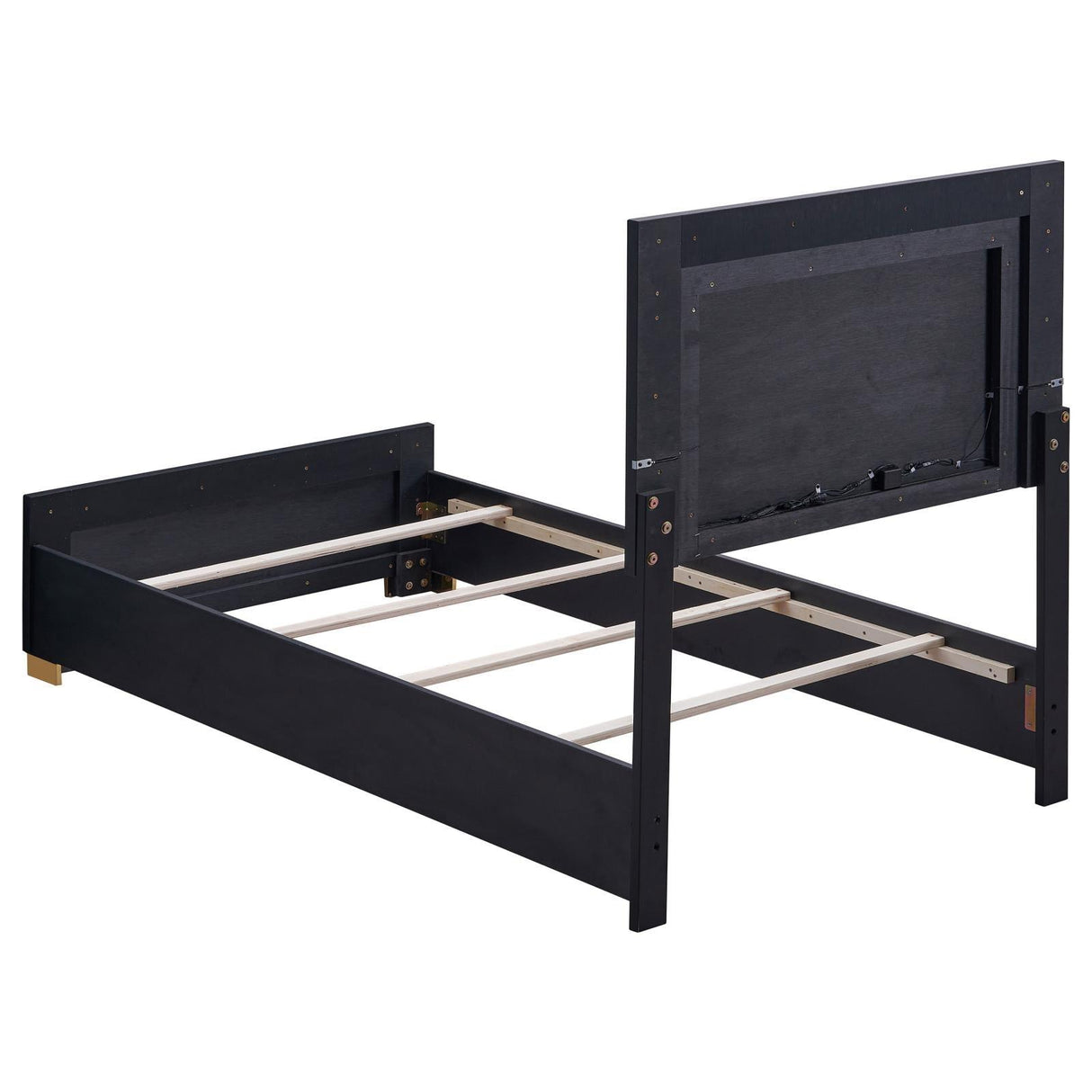 Marceline Black Twin Bed with LED Headboard by Coaster at Eve Furniture