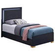 Marceline Black Twin Bed with LED Headboard by Coaster at Eve Furniture