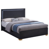 Marceline Eastern King Bed with LED Headboard Black