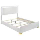 Marceline Eastern King Bed with LED Headboard White