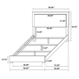 Marceline Full Bed with LED Headboard White