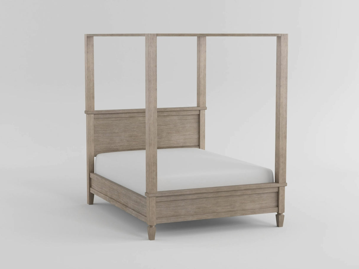 Marceline Gray Oak California King Canopy Platform Bed by Homelegance at Eve Furniture