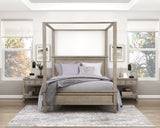 Marceline Gray Oak California King Canopy Platform Bed by Homelegance at Eve Furniture