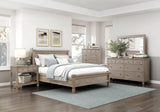 Marceline Gray Oak Eastern King Canopy Platform Bed by Homelegance at Eve Furniture