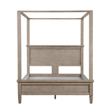 Marceline Gray Oak Eastern King Canopy Platform Bed by Homelegance at Eve Furniture