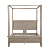 Marceline Gray Oak Eastern King Canopy Platform Bed by Homelegance at Eve Furniture