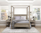 Marceline Gray Oak Eastern King Canopy Platform Bed by Homelegance at Eve Furniture